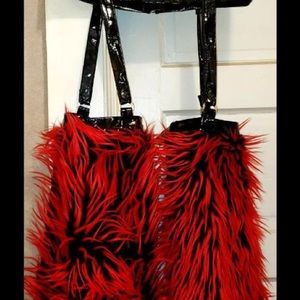 Lip Service Burning Fur You Skirt + Leg Warmers